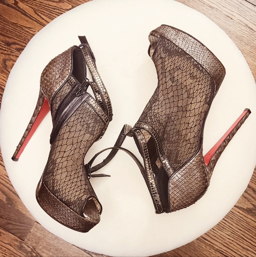 Christian Louboutin 140mm Bridget Python 39